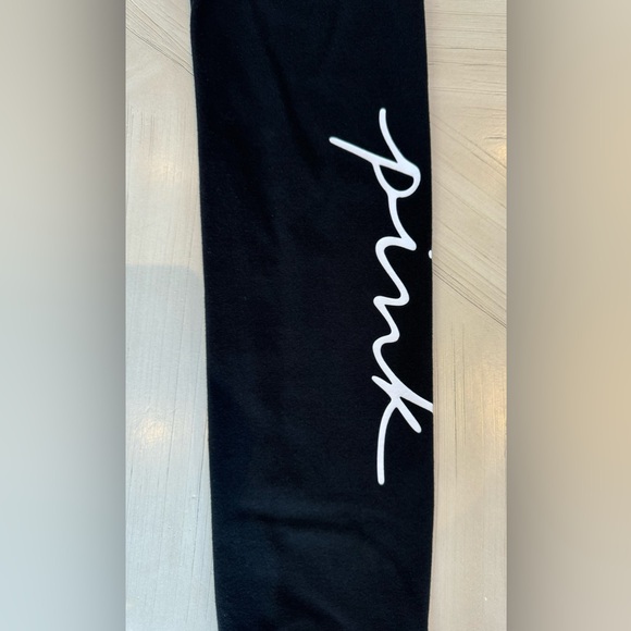 Victoria Secret - PINK COTTON HIGH-WAIST LEGGINGS - Black - Sz M - LIKE NEW!!! - Picture 3 of 12